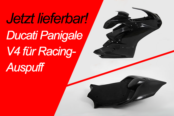 Verkleidung für Ducati Panigale V4 mit Racing-Auspuff